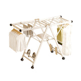 SOGA 140cm Portable Wing Shape Clothes Drying Rack Foldable Space-Saving Laundry Holder