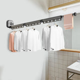 SOGA 2X 127.5cm Suction-Mounted Retractable Clothing Drying Rack Foldable Hanger