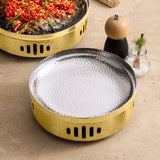 SOGA 28cm Dry Pot with Hammered Texture Natural Gold Color for a  Kitchen Essential
