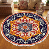 SOGA 2X 90cm Round Mandala Ethnic Style Round Carpet, Anti-slip Doormat, Home Decor