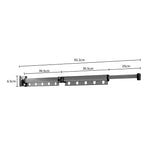 SOGA 2X 93.2cm Suction-Mounted Retractable Clothing Drying Rack