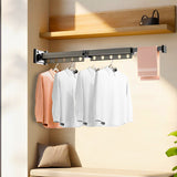 SOGA 2X 93.2cm Suction-Mounted Retractable Clothing Drying Rack