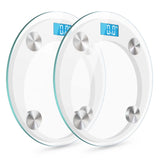 SOGA 2x 180kg Digital Fitness Weight Bathroom Gym Body Glass LCD Electronic Scales White