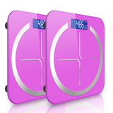 SOGA 2X 180kg Glass LCD Digital Fitness Weight Bathroom Body Electronic Scales Pink