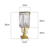 SOGA Clear Glass Cylinder Flower Vase with 6 Bunch 4 Heads Artificial Fake Silk Magnolia denudata Home Decor Set