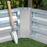 SOGA 2X 90cm Square Galvanised Raised Garden Bed Vegetable Herb Flower Outdoor Planter Box