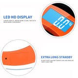 SOGA 180kg Digital Fitness Weight Bathroom Gym Body Glass LCD Electronic Scale Red/Orange