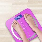 SOGA 2X 180kg Glass LCD Digital Fitness Weight Bathroom Body Electronic Scales Pink