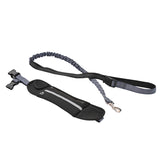 SOGA Black Adjustable Hands-Free Pet Leash Bag Dog Lead Walking Running Jogging Pet Essentials