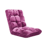 SOGA Floor Recliner Folding Lounge Sofa Futon Couch Folding Chair Cushion - Magenta