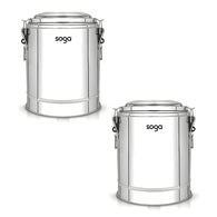 SOGA 2X 50L Stainless Steel Insulated Stock Pot Hot & Cold Beverage Container