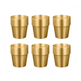 SOGA 175ml Stainless Steel Cups Set of 6 Reusable Durable Gold Drinking Tumblers