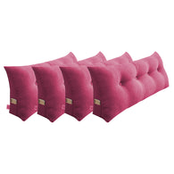 SOGA 4X 120cm Crabapple Red Triangular Wedge Bed Pillow Headboard Backrest Bedside Tatami Cushion Home Decor