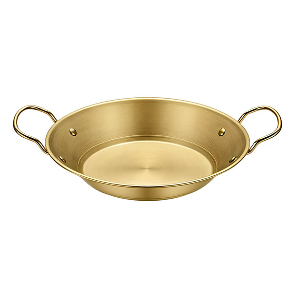 SOGA 21cm Signature Dry Pot And crafted with 201 Material in Gold for Kitchen Essential