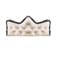 SOGA 150cm Crown Pillow Tufted Cream Headboard Cushion for Bed