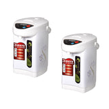 SOGA 2X 3.2L White Plastic Exterior Electric Thermal Pot Dispenser with 3 Dispensing Modes