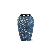 SOGA 30x19 Blue Medium Ceramic Flower Vase Elegant Living Room Home Decor