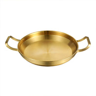 SOGA 24cm Dry Pot Gold Plated 202 Material Stainless Steel and Kitchen essentials