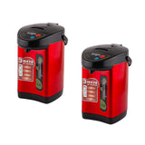 SOGA 2X 3.2L Red Stainless Steel Electric Thermal Pot Dispenser with 3 Dispensing Modes