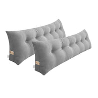 SOGA 2X 180cm Silver Triangular Wedge Bed Pillow Headboard Backrest Bedside Tatami Cushion Home Decor