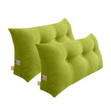 SOGA 2X 100cm Green Triangular Wedge Bed Pillow Headboard Backrest Bedside Tatami Cushion Home Decor