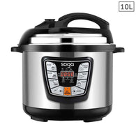 SOGA Electric Stainless Steel Pressure Cooker 10L 1600W Multicooker 16