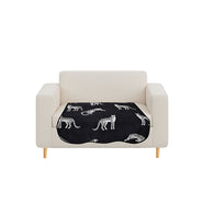 SOGA One-Seater Black Leopard Print 90x90cm Throw Blanket Sofa Cover