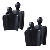 SOGA 2X Ornament Set of 2 Abstract Human Figurine Sculptures Minimalist Modern Art Statues for Home Décor