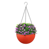 SOGA 16" Red Hanging Planter – Indoor Outdoor Pot with Drainage