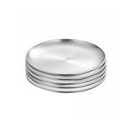 SOGA 17cm Premium Silver Grilling Plate  Durable Heat Resistant Perfect for BBQs and Outdoor Cooking Kitchen Essential