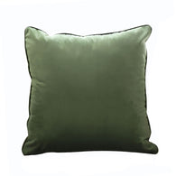 SOGA 45cm Subtle Army Green Foliage Velvet Square Throw Pillow