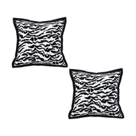 SOGA 2X 45cm Black and White Luxury Cushion Light Mottled Texture Decorative Square Pillow Living Room