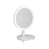 SOGA Round White Rechargeable LED Light Makeup Mirror Tabletop Vanity Home Decor