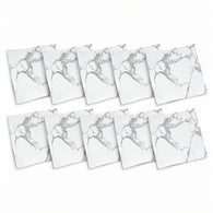 SOGA Peel & Stick Floor and Wall Tiles 30 x 30cm 10 Pack White Grey Faux Marble