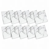 SOGA Peel & Stick Floor and Wall Tiles 30 x 30cm 10 Pack White Grey Faux Marble