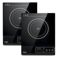 SOGA 2X 35.5cm Cooktop Electric Smart Induction Cook Top Portable Kitchen Cooker Cookware