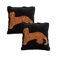 SOGA 2X 45cm Modern Charcoal Gray Leopard Pattern Throw Pillow