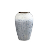 SOGA 30x19cm White and Grey Medium Ceramic Flower Vase Elegant Living Room Home Decor