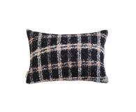 SOGA 35cm Modern Plaid Pattern Blush Pink Gray Decorative Throw Pillow