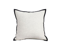 SOGA 50cm Classic Natural Linen Black Piped Edge Decorative Throw Pillow