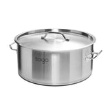 SOGA Stock Pot 17Lt Top Grade Thick Stainless Steel Stockpot 18/10