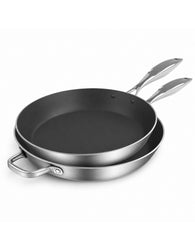 SOGA Stainless Steel Fry Pan 26cm 36cm Frying Pan Skillet Induction Non Stick Interior FryPan
