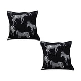 SOGA 2X 45cm Black Light Luxury Zebra Cushion Decorative Square Pillow Living Room Home Decor