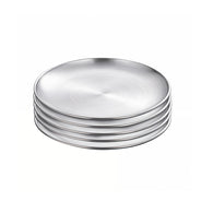 SOGA 23cm Premium Silver Grilling Plate  Durable Heat Resistant Perfect for BBQs and Outdoor Cooking Kitchen Essential