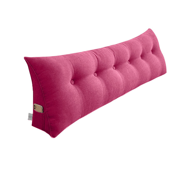 SOGA 180cm Pink Triangular Wedge Bed Pillow Headboard Backrest Bedside Tatami Cushion Home Decor