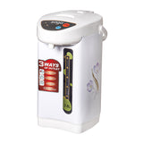 SOGA 3.8L White Plastic Exterior Electric Thermal Pot Dispenser with 3 Dispensing Modes