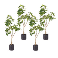 SOGA 4X 120cm Artificial Natural Green Schefflera Dwarf Umbrella Tree Fake Tropical Indoor Plant Home Office Decor