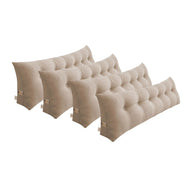 SOGA 4X 180cm Beige Triangular Wedge Bed Pillow Headboard Backrest Bedside Tatami Cushion Home Decor