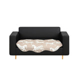 SOGA Two-Seater Beige Horse Print 90x90cm Throw Blanket Sofa Cover