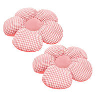 SOGA 2X Pink Flower Cushion Shaped for Floor and Sitting Throw Pillow